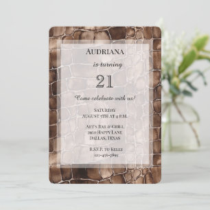 Creamy Brown Chocolate Birthday Invitation