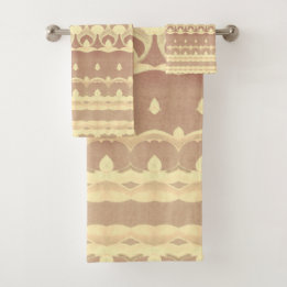 Creamy Burgundy Bath Towel Set