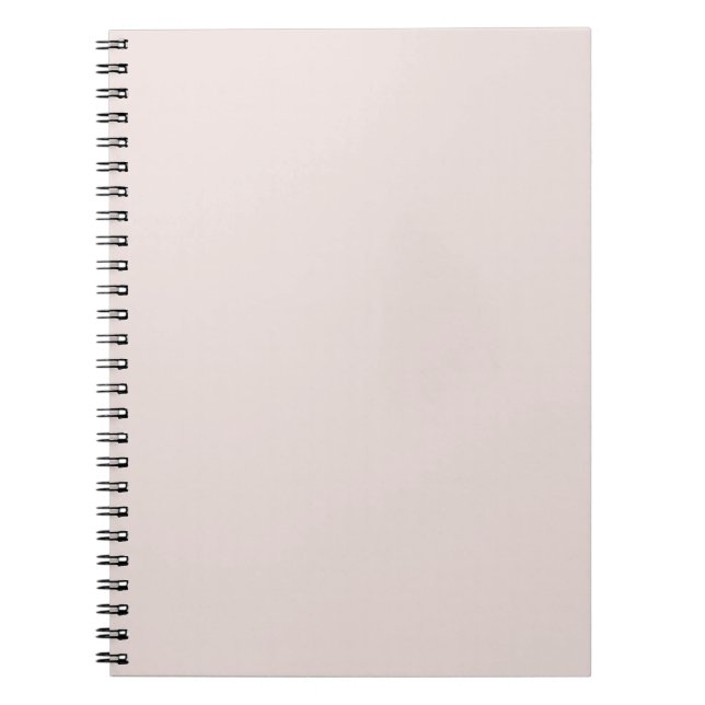 Creamy Coconut Neutral Solid Colour Print Notebook (Front)