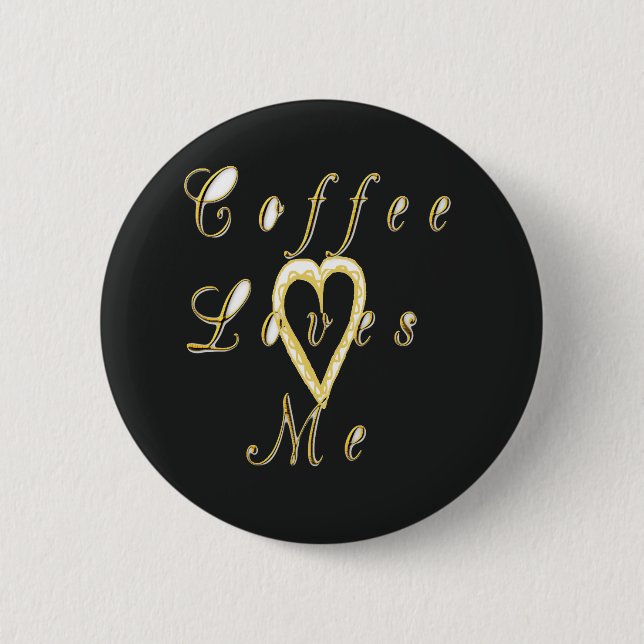 Creamy Coffee Lovers Design 6 Cm Round Badge (Front)