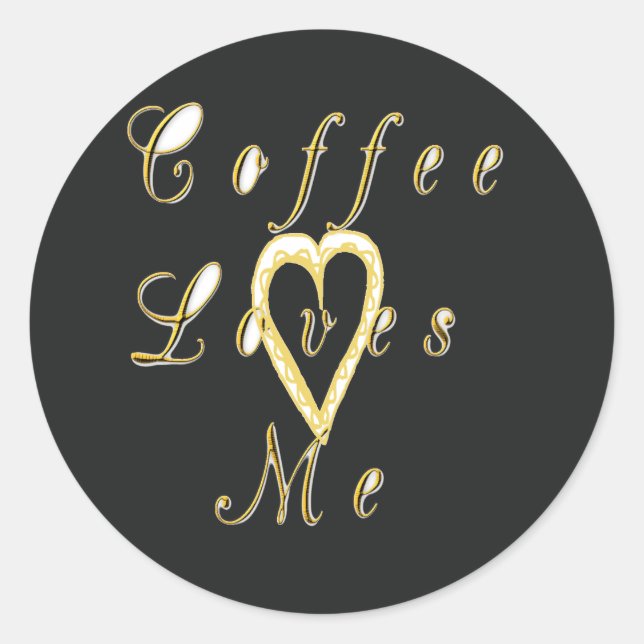 Creamy Coffee Lovers Design Classic Round Sticker (Front)
