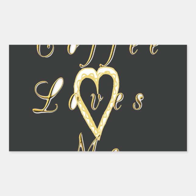 Creamy Coffee Lovers Design Rectangular Sticker (Front)