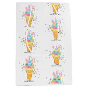 Creamy Dreamies Birthday Wrapping Paper Medium Gift Bag