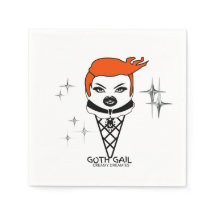 Creamy Dreamies Goth Gail drink napkins 