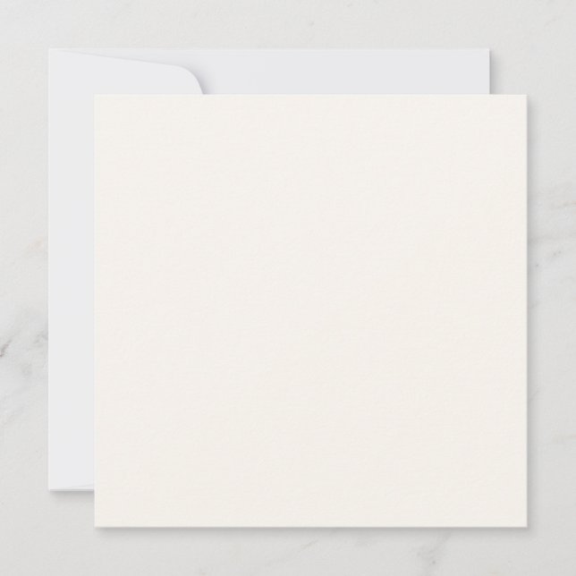 Creamy Floral White Solid Colour Card (Front)