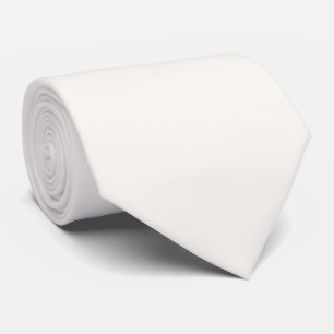 Creamy Floral White Solid Colour  Tie