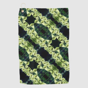 Creamy Foxglove Flower Abstract Pattern    Golf Towel