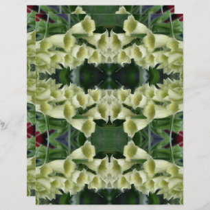 Creamy Foxglove Flower Abstract Scrapbook Paper