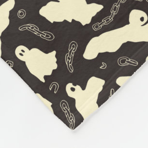 Creamy Ghosts - Halloween pattern. Fleece Blanket