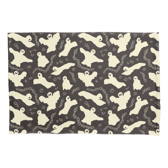 Creamy Ghosts - Halloween pattern. Pillowcase (Front)