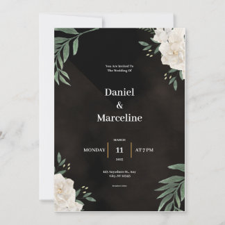 Creamy green invitation, simple and beautiful invitation