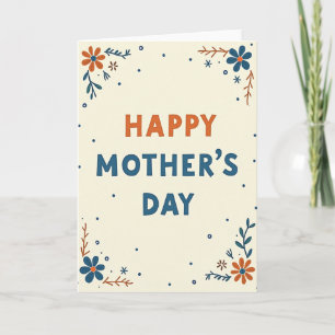 Creamy Happy Mothers Day Card