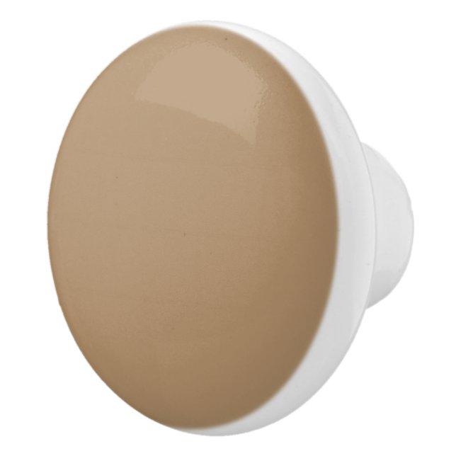 Creamy Iced Coffee Solid Colour Print, Neutral Ceramic Knob (Right)