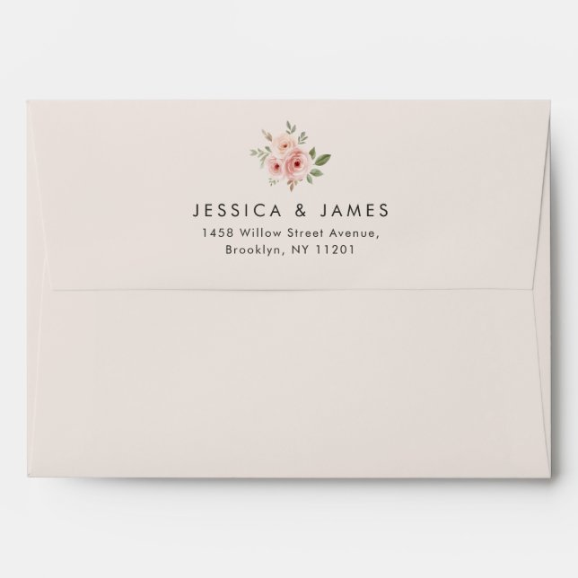 Creamy Ivory Chic Wedding Envelope (Back (Top Flap))