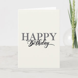 Creamy Joyful Birthday Card