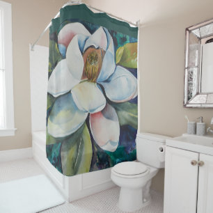 Creamy Magnolia Flower  Shower Curtain
