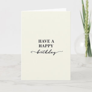 Creamy Minimalist Birthday Card