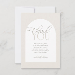 Creamy Neutral Baby Baby Shower Thank You Card