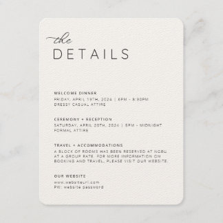 Creamy Neutrals Details Enclosure Card