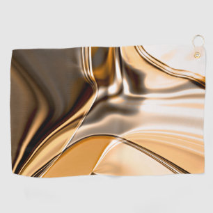 Creamy orange to brown twisted reflecting lighting golf towel