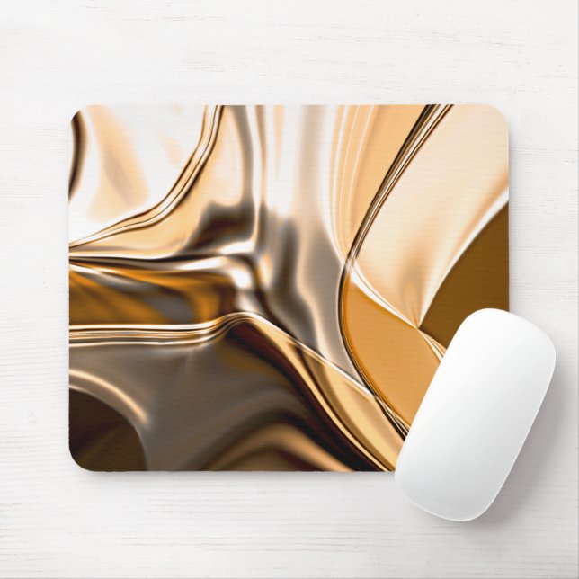 Creamy orange to brown twisted reflecting lighting mouse mat (With Mouse)