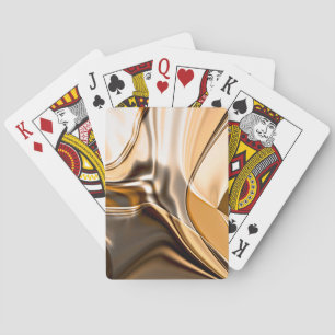 Creamy orange to brown twisted reflecting lighting playing cards