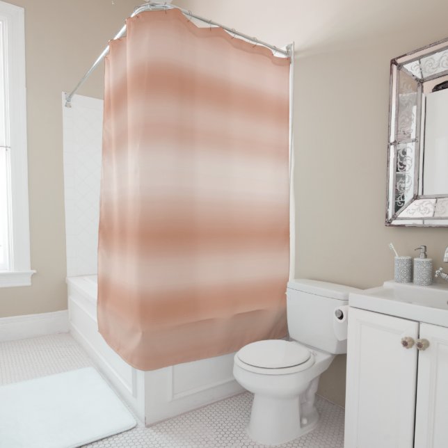 Creamy Peach Rose Blush Ombre       Shower Curtain (In Situ)