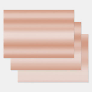 Creamy Peach Rose Blush Ombre Wrapping Paper Sheet