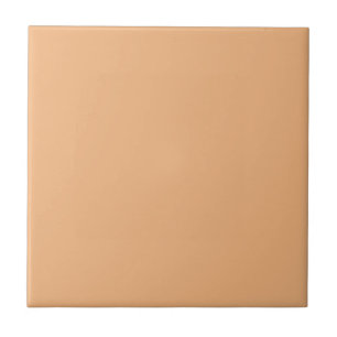 Creamy Peach Solid Colour #f2b57f Tile