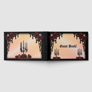 Creamy Peach with Rose Gothic Guest Book