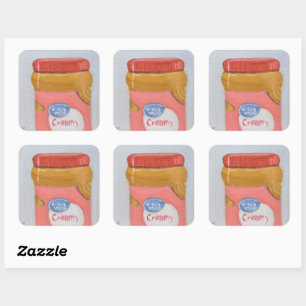 Creamy Peanut Butter Square Sticker