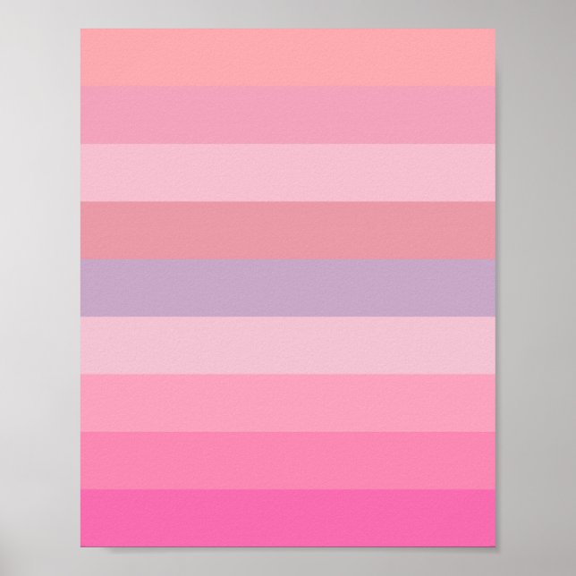 Creamy Pink Stripes Poster (Front)