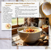 Creamy Potato and Bacon Homemade Soup Recipe