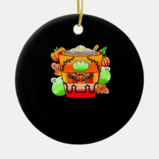 Creamy Pumpkin Spice Latte Season Ceramic Tree Decoration