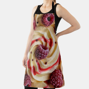 Creamy Raspberry Swirl - Sweet Dessert Aesthetic Apron