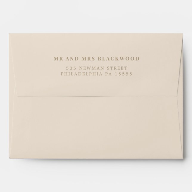 Creamy Return Address Envelope (Back (Top Flap))