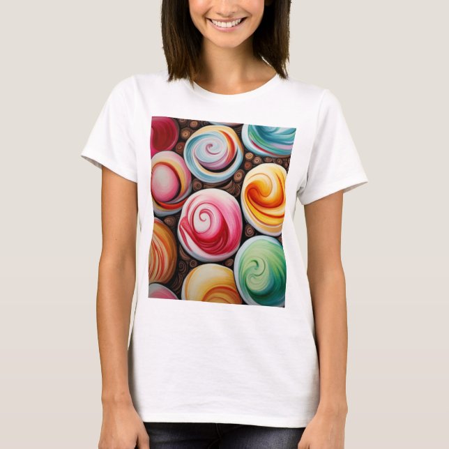 Creamy Swirls T-Shirt (Front)