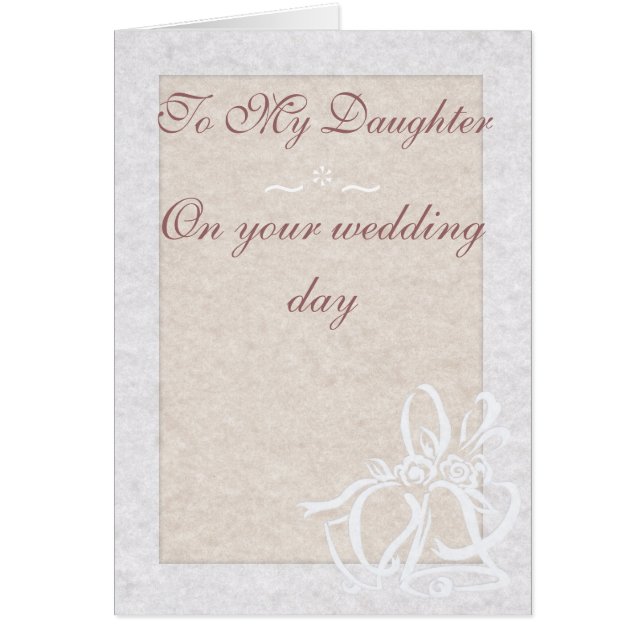 Creamy Tan Wedding Card (Front)