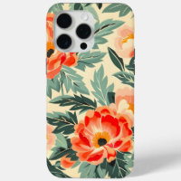 Creamy Vintage Peach Blossom Watercolor