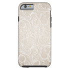 Creamy White & Gold Floral Paisley Swirls
