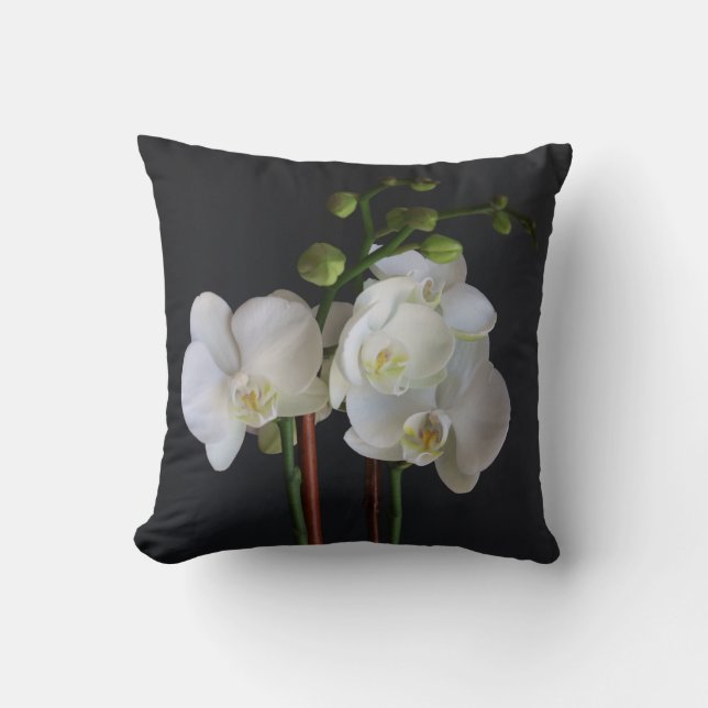 Creamy White Orchid Cushion (Front)