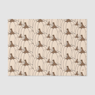 Creamy white pumpkins decoupage tissue paper