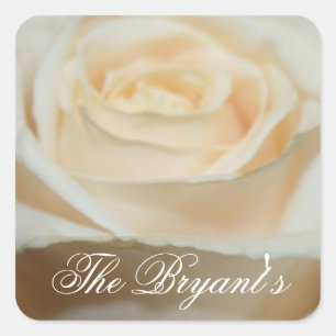 Creamy White Rose Stickers Template