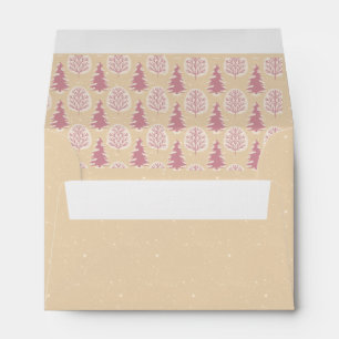 Creamy  White Starry Night Sparkles Holly Envelope