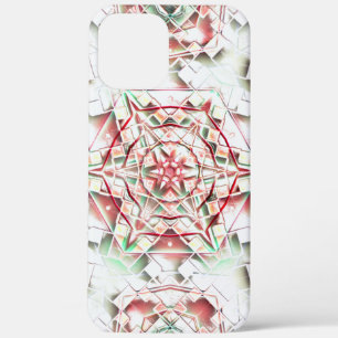 Creamy whitish salmon tiled kaleidoscope, star to iPhone 12 pro max case