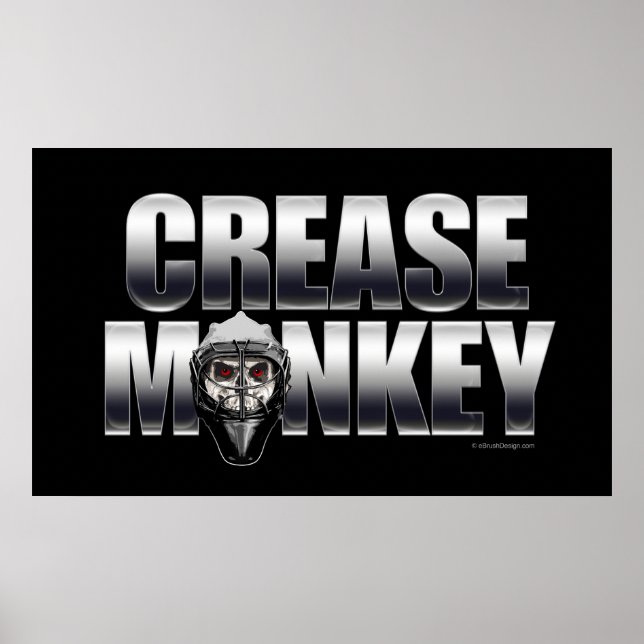 Crease Monkey (Hockey Goalie) Poster (Front)