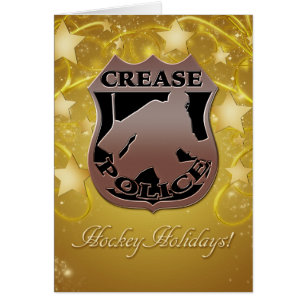 Crease Police Hockey Goalie Holiday Card