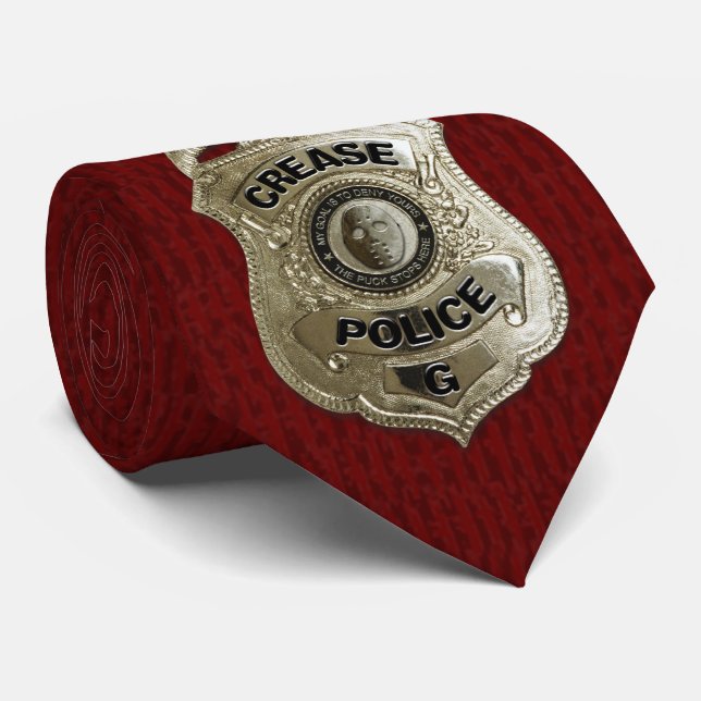 Crease Police (Hockey Goalie) Neck Tie (Rolled)