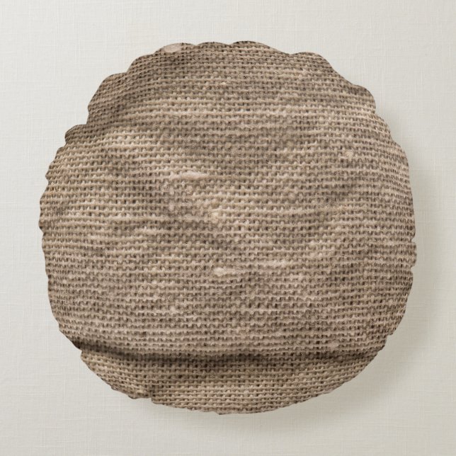 Creased brown, abstract textured background. round cushion (Front)