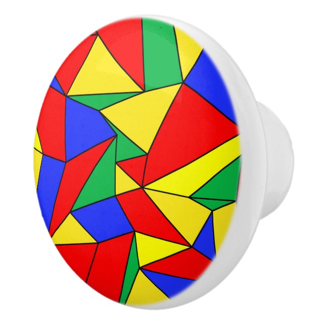 "Creases" Primary Colours Ceramic Knob (Right)